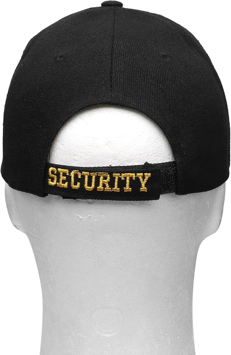 Falari Security Hat Baseball Cap - Gold or White Embroidery Security Front, Bill & Back - Adjustable Size - Image 4
